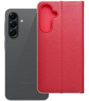 Raudonas (Auksinės spalvos) atverčiamas dėklas Samsung Galaxy A56 5G telefonui "Luna Book"