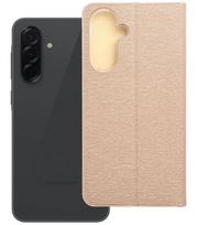Auksinės spalvos atverčiamas dėklas Samsung Galaxy A36 5G telefonui "Luna Book"