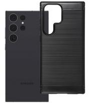 Juodas dėklas Samsung Galaxy S23 Ultra telefonui "Carbon 2.0"