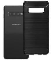Juodas dėklas Samsung Galaxy S10 telefonui "Carbon 2.0"