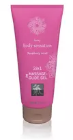 HOT Shiatsu Just Glide 2in1 vandens pagrindo lubrikantas, aviečių kvapo, 200 ml