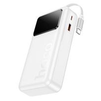 Powerbank 20000 mAh QC PD 22.5W 2A with built-in telescopic cable USB C Hoco Q41 white