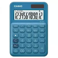 Casio MS-20UC-BU, Desktop, Basic, 12 digits, 1 lines, Battery/Solar, Blue