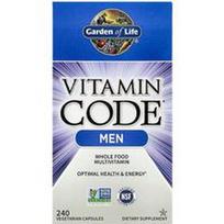 Garden of Life, „Vitamin Code®“, viso maisto multivitaminai vyrams, 240 vegetariškų kapsulių