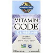 Garden of Life, „Vitamin Code®“, 50 ir išmintingesni vyrai, viso maisto multivitaminai, 240 vegetariškų kapsulių