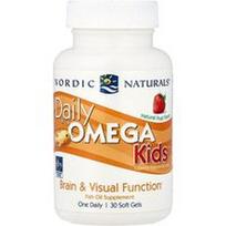 Nordic Naturals, „Daily Omega Kids™“, nuo 3 metų, su natūraliais vaisiais, 30 minkštųjų kapsulių