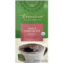 Teeccino, Ekologiška skrudinta žolelių arbata, Maca šokoladas, be kofeino, 25 arbatos maišeliai, 5.3 oz (150 g)