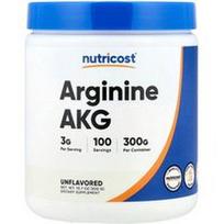 Nutricost, Argininas AKG, be skonio, 300 g (10,7 uncijos)