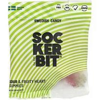 Sockerbit, Švediški saldainiai, rūgštūs ir vaisiniai guminukai širdelėmis, 80 g