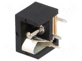 Socket | DC supply | male | 5,5/2,1mm | with on/off switch | on PCBs