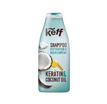 KEFF šampūnas su keratinu ir kokosų aliejumi 500ml