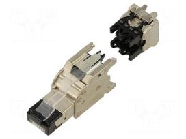 Connector: RJ45 | plug | data transfer | PIN: 8 | Cat 6a | shielded | 8p8c