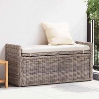 Laikymo suolas su pagalve Pilka 110 x 40 x 50 cm Ratanas