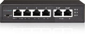 Switch PoE EasyCam 4FE x POE + 2FE UPLINK 60W