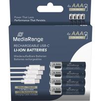 MediaRange USB-C Li-Ion battery, Mignon AA I 1.5V | 500 mAh, 4 pack (4 pieces)