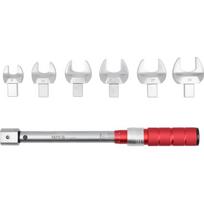 Yato dinamometrinio veržliarakčių rinkinys YT-24770, 10-100 Nm, 6 galvutės 17-29 mm, 14x18 mm, 7 vnt., ±3% tikslumas, dėklas