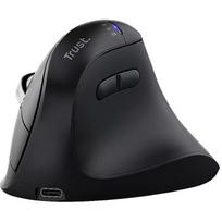 Trust Pelė Vyran 26107, 4800 DPI, optinė, belaidė RF + Bluetooth, 8 mygtukai, ergonomiška, vertikali, dešiniarankė, juoda
