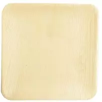 Papstar grynas, lėkštė, kvadratinė, palmės lapas, vienspalvė, 25 vnt., DIN EN 13432