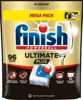 Finish Powerball Ultimate Plus Fresh plovimo kapsulės indaplovei, 96 vnt. (119701)