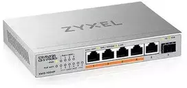 Šakotuvas ZYXEL XMG-105 5 prievadų 2,5G + 1 SFP+ 4 prievadai 70 W bendras PoE++ stalinis „MultiGig“ nevaldomas komutatorius