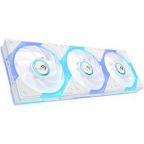 Asus ROG Eurux GR120 ARGB 90DA00J3-B09020, 3 vnt., 120 mm, 2600 RPM, 85 cfm, 33 dB, 4,5 mmH2O, ARGB, FDB, PWM, baltas