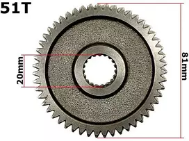 Other GY6-50 motorolerio tarpinė pavara 51 dantukų kampinė žvaigzdė