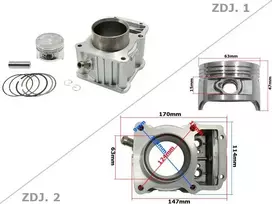 Other CILINDRAS ATV 200 CG 63,5 mm KAIŠTIS 15 mm LC BASHAN