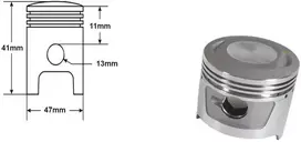 Other CILINDRAS ATV 70 47mm KAIŠČIS 13mm KOMPLEKTAS. LAIMĖK