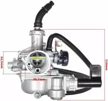 Other ATV karbiuratorius 125 CG trosas droselis + FU čiaupas horizontalus variklis su žymėjimais 139FMB, 147FMD, 152FMH, 154FMI randamas kiniškuose keturračiuose, gatvės motocikluose, krosuose, čioperuose
