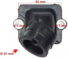 Other KARBIURATORIAUS JUNGTIS PIAGGIO SKIPPER HEXAGON 125 GILERA RUNNER TYPHOON 125-180 2T ROB