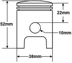 Other CILINDRAS PIAGGIO BRAVO CIAO MOPED 50 38mm PIN 10mm 2T SA TINKA: PIAGGIO-BRAVO/CIAO/GRILLO/SI/SUPERBRAVO