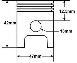 Other ATV 70 CILINDRO 47 mm KAIŠČIO 13 mm GATVĖS RINKINYS SU TZ GALVUTE HORIZONTALUS VARIKLIS SU ŽYMĖJIMU 147FMD RANDAMAS KETURRAČIAIS, KINIEČIŲ KETURRAČIAIS, GATVĖS MOTOCIKLAI, KROSAS, ČIPERIS