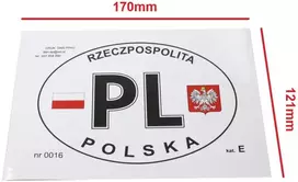 Other PL LIPDUKAS, VĖLIAVA/EMBLEMA, LENKIJA, DIDELĖ, E KAT., 160x117mm