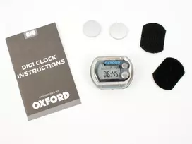 OXFORD elektroninis laikrodis su termometru, skirtas tvirtinti prie vairo