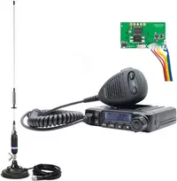 CB radijo stotelės komplektas PNI Escort HP 6550 su įdiegtu PNI ECH01 + CB antena PNI S75 su magnetu