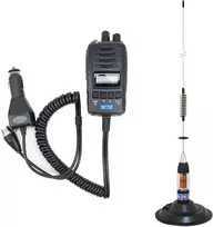 CB TTi TCB-H100 12V/24V radijo stoties komplektas, „Roger Beep“ funkcija ir CB PNI ML70 antena su magnetiniu pagrindu