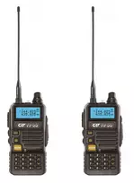 PNI Pakuotė 2bc Nešiojama VHF/UHF radijo stotelė CRT FP00 dviejų dažnių 144-146 ir 430-440 MHz juoda, VOX, 128 kanalai, paieška, programuojama, žibintuvėlis, FM radijas 76-108 MHz, TOT, retransliatorius