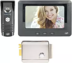 PNI DF930 vaizdo telefonspynės komplektas su 1 monitoriumi, 7 colių LCD ekranu, 800×480 raiška ir PNI H1073A elektromagnetine sklende