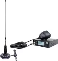 CB radijo stoties komplektas PNI Escort HP 9700 USB ir CB antena PNI LED 2000 su magnetiniu pagrindu, 12V / 24V maitinimo šaltinis, komplekte yra cigarečių degiklio kištukas, ASQ 5 lygiai