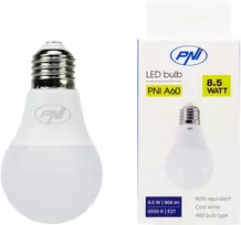 PNI A60 LED lemputė, 8.5W, 806lm, 6500K, E27 lizdas