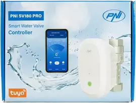 Išmanusis vandens vožtuvas PNI SV180 PRO, „Wi-Fi“ ryšys, IP65, DN20, 3/4, „Tuya“ programėlė, suderinamas su „Amazon Alexa“ ir „Google Home“
