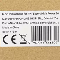 6 kontaktų mikrofonas PNI Escort High Power 60 radijo stotelėms