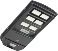 PNI SL220 200W gatvių apšvietimo lempa, su integruota 15W saulės baterija, 6500K, 1700lm, 3 x integruota 15Ah baterija, mikrobangų judesio jutiklis