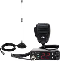 CB radijo stoties rinkinys PNI Escort HP 5500, 4W, 12V/24V, ASQ ir CB antena PNI Extra 40, SWR 1.0, stiklo pluoštas, su magnetu