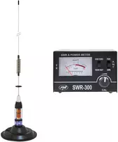 CB antena PNI ML70, ilgis 70 cm, su pridedamu magnetu ir PNI SWR-300 reflektometru