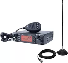CB radijo stoties komplektas PNI ESCORT HP 9001 PRO ASQ, reguliuojama, AM-FM, 12V / 24V, 4W + CB antena PNI Extra 40 su magnetu, 30W, 26-30MHz, SWR 1.0, stiklo pluoštas