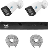 Vaizdo stebėjimo rinkinys NVR POE PNI House IP710J, 2 kameros PNI IP515J, 5MP ir pridedami kabeliai