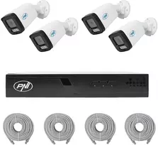 Vaizdo stebėjimo rinkinys NVR POE PNI House IP710J, 4 kameros PNI IP515J, 5MP ir pridedami kabeliai