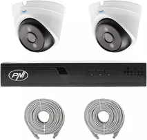 Vaizdo stebėjimo rinkinys NVR POE PNI House IP710J, 2 kameros PNI IP808J, 8MP ir pridedami laidai