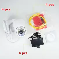 4 dalių rinkinys PNI IP440 WiFi PTZ belaidė vaizdo stebėjimo kamera, 4MP, skaitmeninis priartinimas, micro SD lizdas, autonominė, judesio aptikimo signalizacija, judesio sekimas